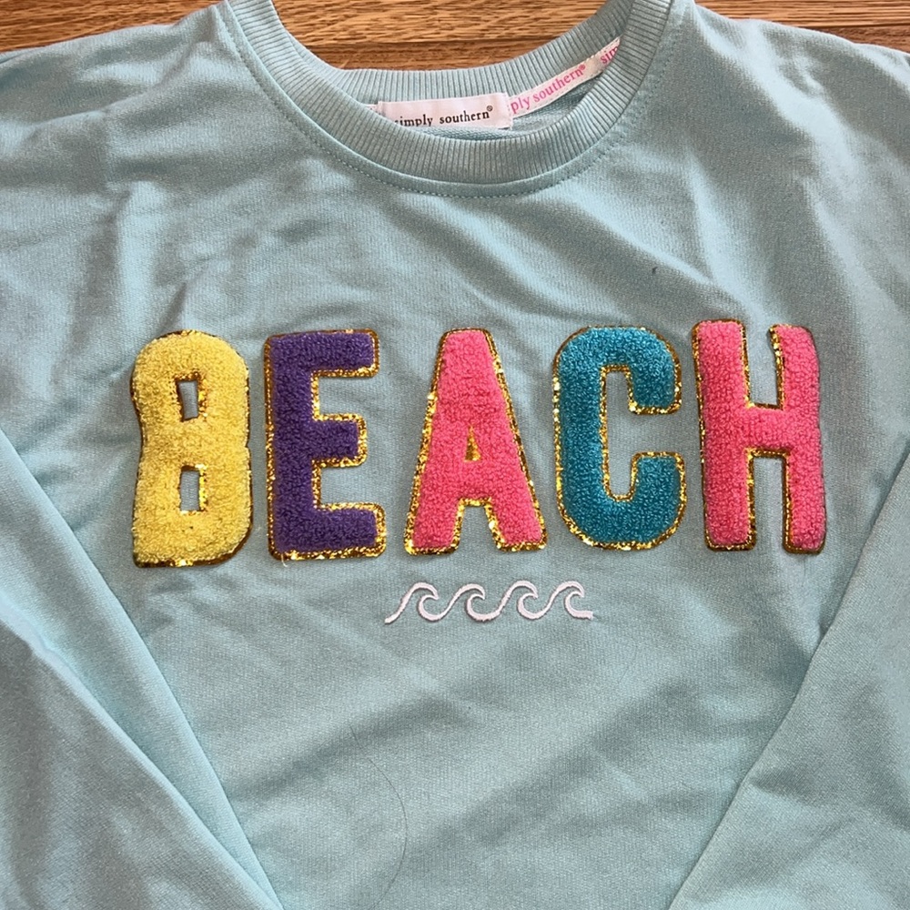BEACH crew neck sweatshirt by Simply Southern